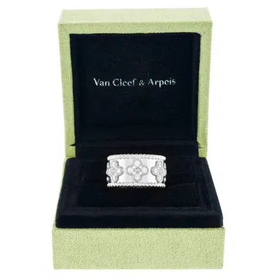 Pre-owned Van Cleef & Arpels Perlée Clovers Ring Extra Wide Model In Multi