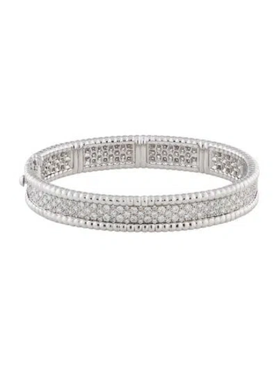 Pre-owned Van Cleef & Arpels Perlée Diamonds Bracelet, 3 Rows, Small Model, 6" In Multi