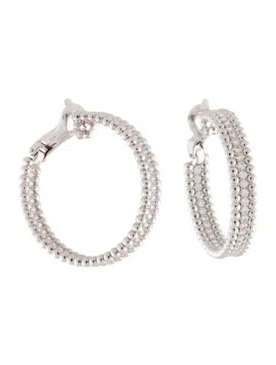 Pre-owned Van Cleef & Arpels Perlée Hoop Earrings In Multi