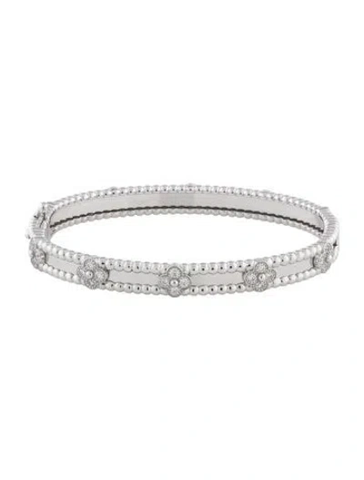 Pre-owned Van Cleef & Arpels Perlée Sweet Clovers Bracelet, Extra Small Model, 5.5" In Multi