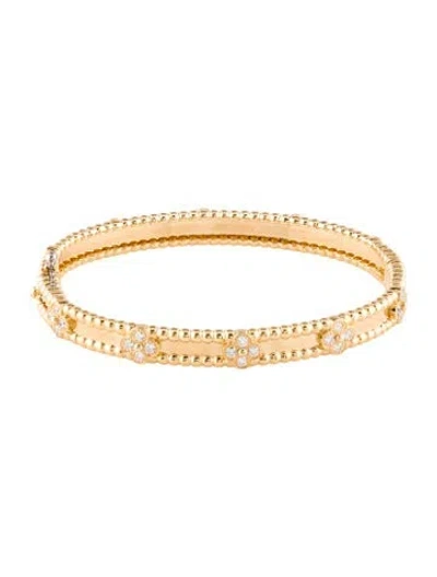 Pre-owned Van Cleef & Arpels Perlée Sweet Clovers Bracelet, Extra Small Model, 6" In Multicolor