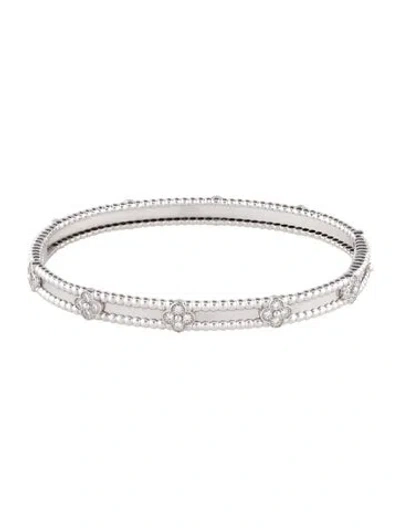Pre-owned Van Cleef & Arpels Perlée Sweet Clovers Bracelet, Medium Model, 7.25" In Multi