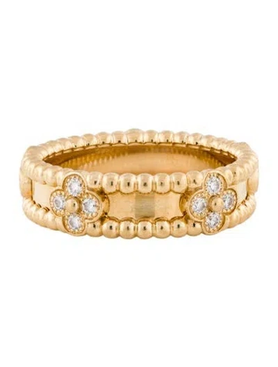 Pre-owned Van Cleef & Arpels Perlée Sweet Clovers Ring In Multi