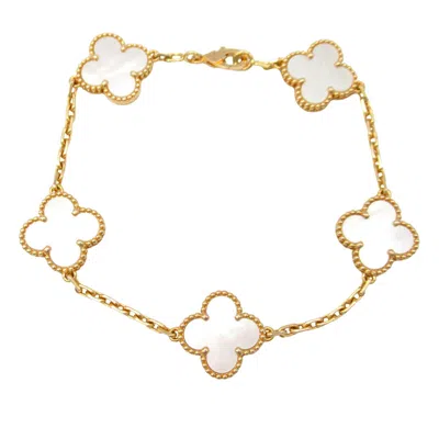 Pre-owned Van Cleef & Arpels Pink Gold (18k) Charm Bracelet () In White