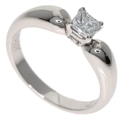 Pre-owned Van Cleef & Arpels Platinum 1000 Band Ring ()