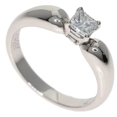 Pre-owned Van Cleef & Arpels Platinum 1000 Band Ring ()
