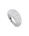 Van Cleef & Arpels Platinum 3.50 Ct. Tw. Diamond Ring (authentic ) In Metallic