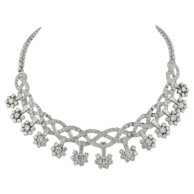 Pre-owned Van Cleef & Arpels Platinum Diamond Necklace, 35.00 Carats In Multiple