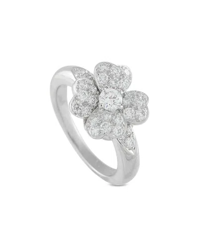 Van Cleef & Arpels Platinum Ring (authentic Pre-loved) In Silver