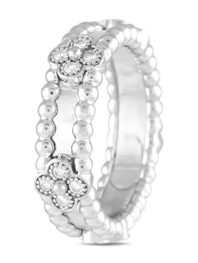 Pre-owned Van Cleef & Arpels  18k White Gold Diamond Ring In Silver