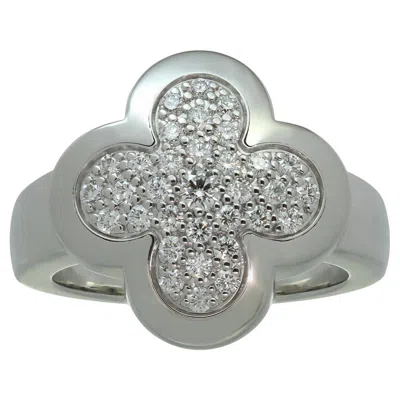 Pre-owned Van Cleef & Arpels Pure Alhambra Diamond White Gold Ring