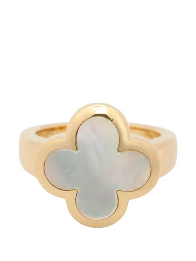 Pre-owned Van Cleef & Arpels Pure Alhambra Mother-of-pearl Ring In Gold