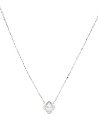 Pre-owned Van Cleef & Arpels Pure Alhambra Pendant Necklace, 16.5" In Multi