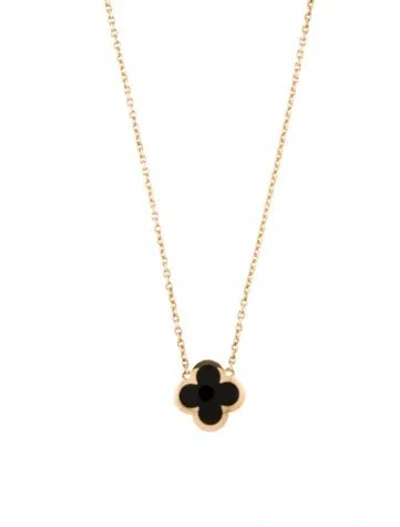 Pre-owned Van Cleef & Arpels Pure Alhambra Pendant Necklace, 16.75" In Multi