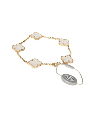 Pre-owned Van Cleef & Arpels Rock Crystal Vintage Alhambra Bracelet (authentic Pre-  Loved)