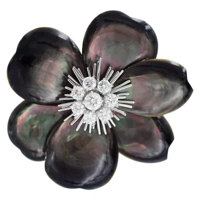 Pre-owned Van Cleef & Arpels ‘rose De Noel' Brooch In Multi