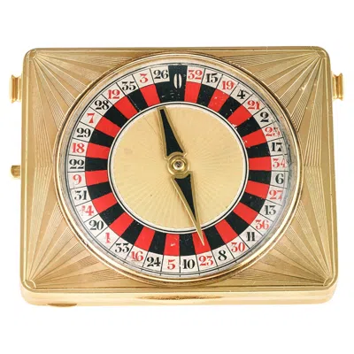 Pre-owned Van Cleef & Arpels Roulette Cigarette Case In Gold