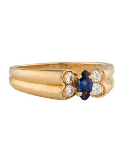 Pre-owned Van Cleef & Arpels Sapphire & Diamond Band In Multi