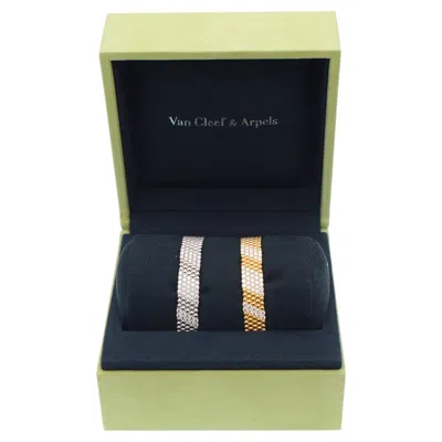 Pre-owned Van Cleef & Arpels Set Of  Perlee 5-row Diamond Bracelet In White/yellow Gold In Multiple