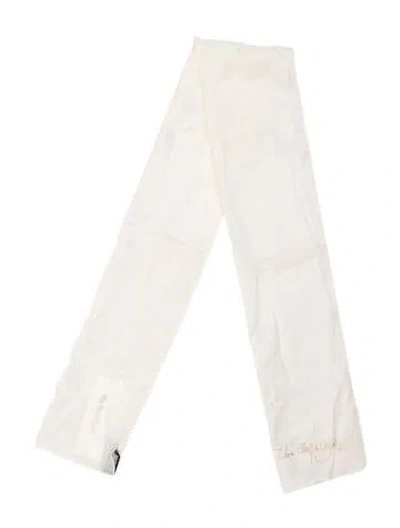 Pre-owned Van Cleef & Arpels Silk Vintage Scarf In Neutral