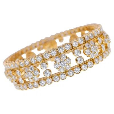 Pre-owned Van Cleef & Arpels Snowflake Diamonds Bracelet. 18k Gold In Multi