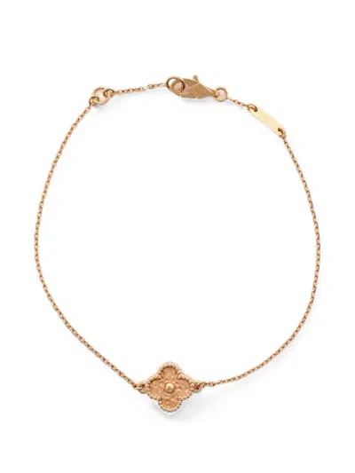 Pre-owned Van Cleef & Arpels Sweet Alhambra 18k Rose Gold Bracelet In Pink