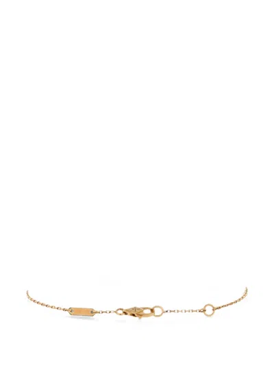 Pre-owned Van Cleef & Arpels Sweet Alhambra Butterfly 18k Yellow Gold And Mother Of Pearl Bracelet