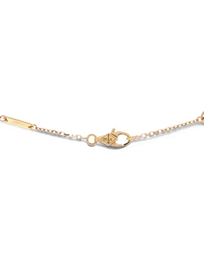 Pre-owned Van Cleef & Arpels Sweet Alhambra Butterfly Pendant 18k Yellow Gold And Mother Of Pearl Necklace
