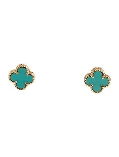 Pre-owned Van Cleef & Arpels Sweet Alhambra Earstuds In Multi