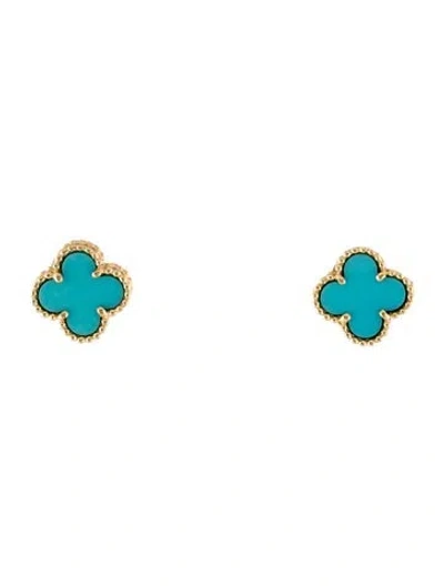 Pre-owned Van Cleef & Arpels Sweet Alhambra Earstuds In Multi