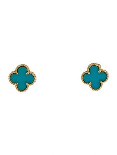Pre-owned Van Cleef & Arpels Sweet Alhambra Earstuds In Multi