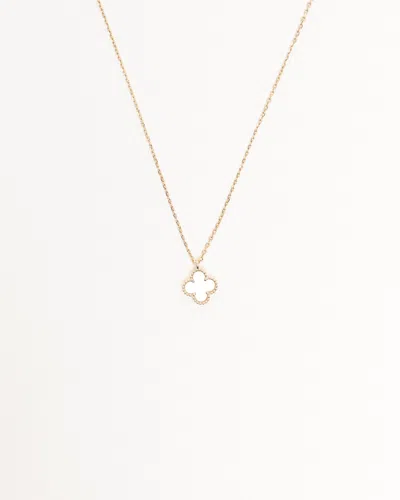 Van Cleef & Arpels Sweet Alhambra Mother-of-pearl 18k Yellow Gold Necklace Full Set