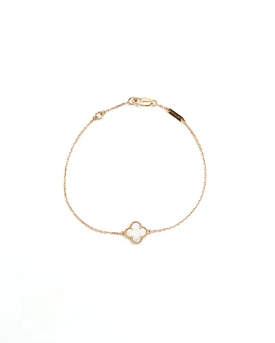 Van Cleef & Arpels Sweet Alhambra Mother-of-pearl Bracelet In Gold