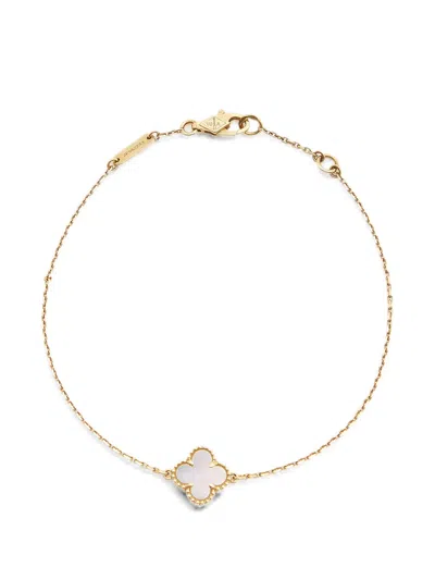Pre-owned Van Cleef & Arpels Sweet Alhambra Mother-of-pearl Bracelet In Gold