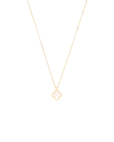 Van Cleef & Arpels Sweet Alhambra Mother-of-pearl Necklace In Gold