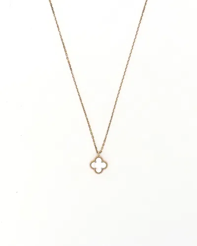 Van Cleef & Arpels Sweet Alhambra Mother-of-pearl Necklace In Gold