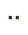 Van Cleef & Arpels Sweet Alhambra Onyx Earrings 18kt Yellow Gold In Black