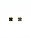 Van Cleef & Arpels Sweet Alhambra Onyx Earrings In Gold