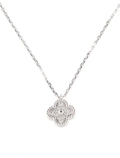 Pre-owned Van Cleef & Arpels Sweet Alhambra Pendant Necklace, 15.5" In Multi