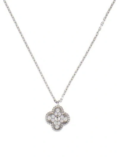 Pre-owned Van Cleef & Arpels Sweet Alhambra Pendant Necklace, 15.75" In Multi