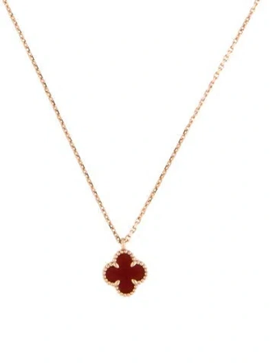 Pre-owned Van Cleef & Arpels Sweet Alhambra Pendant Necklace, 16" In Multi