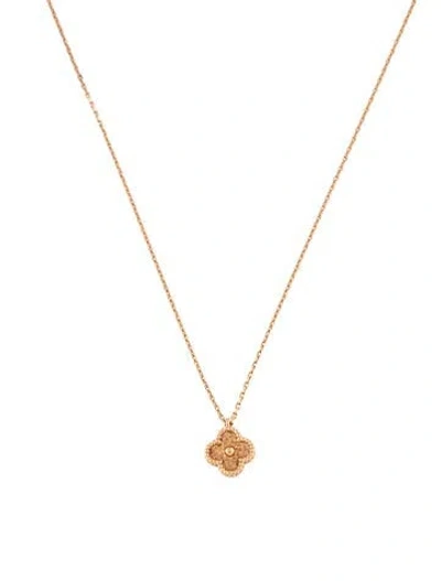 Pre-owned Van Cleef & Arpels Sweet Alhambra Pendant Necklace, 17.75" In Multi