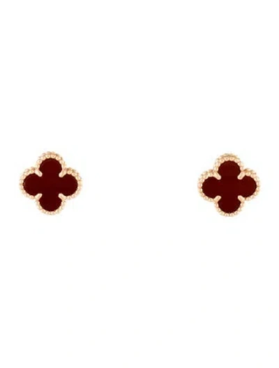 Pre-owned Van Cleef & Arpels Sweet Alhambra Stud Earrings In Multi