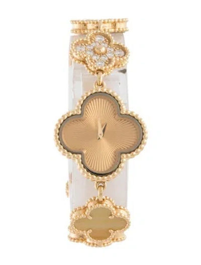 Pre-owned Van Cleef & Arpels Sweet Alhambra Watch, 23mm In Multicolor