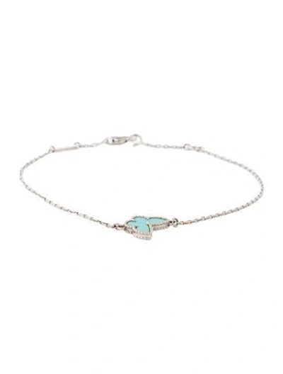 Pre-owned Van Cleef & Arpels Sweet Butterflies Bracelet, 6.75" In Multi