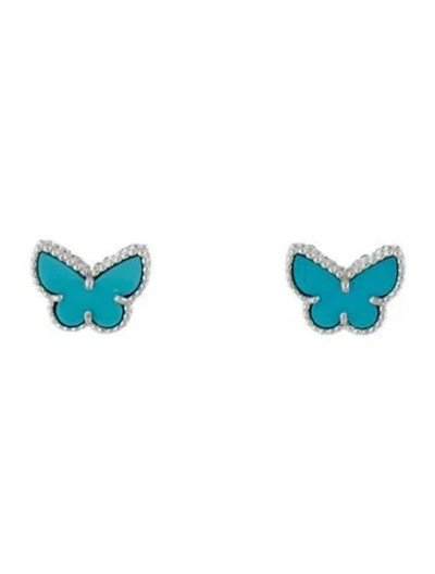 Pre-owned Van Cleef & Arpels Sweet Butterflies Earstuds Earrings In Multi