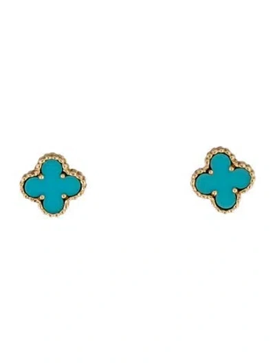 Pre-owned Van Cleef & Arpels Sweet Butterflies Earstuds Earrings In Multi