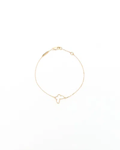 Van Cleef & Arpels Sweet Butterflies Mother-of-pearl Bracelet In Gold