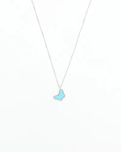 Van Cleef & Arpels Sweet Butterflies Turquoise Necklace In Blue