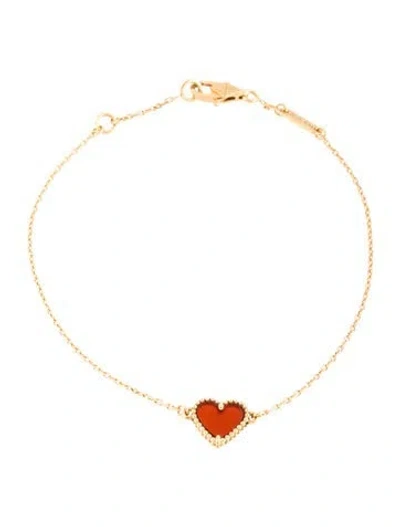 Pre-owned Van Cleef & Arpels Sweet Heart Bracelet, 6.75" In Multicolor